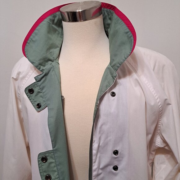 Women's spring jacket mid length trench style - vintage 90s coat - Picture 1 of 13